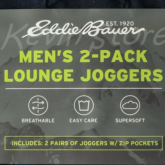 BLUE Eddie Bauer‎ Men’s Jogger, 2-pack - Picture 2 of 4